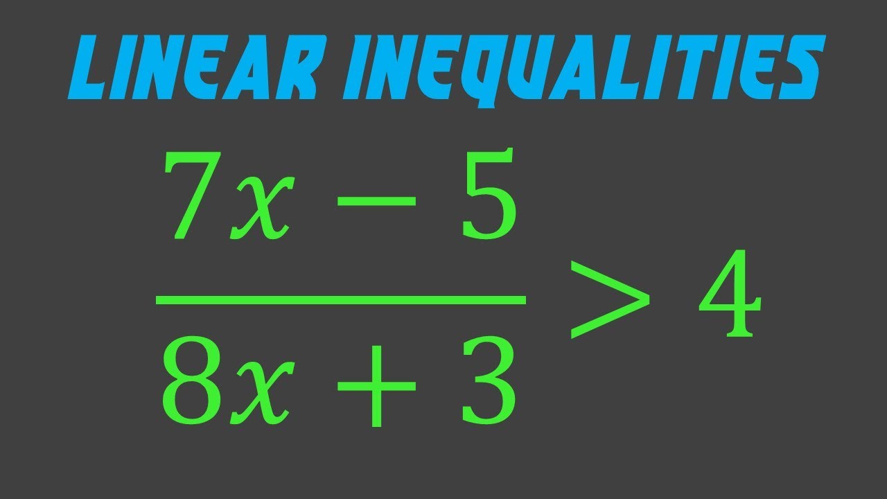 Ex 40 | Linear Inequalities | Linear Inequations In One Variable - YouTube