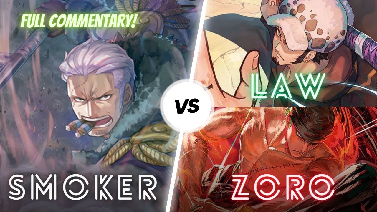 [OP02] Black Smoker vs Red Zoro and Red/Green Law (OPTCG Smoker