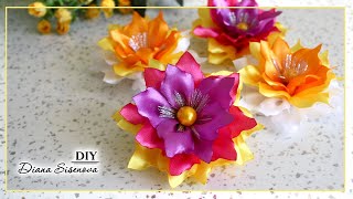 Резинки для волос. Канзаши. МК./ DIY. Kanzashi. Scrunchy.