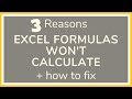 3 Reasons Why Excel Formulas Won’t Calculate   How to Fix – Excel Tutorial