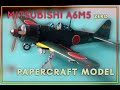 Mitsubishi A6M5 Zero Paper Model Stop Motion