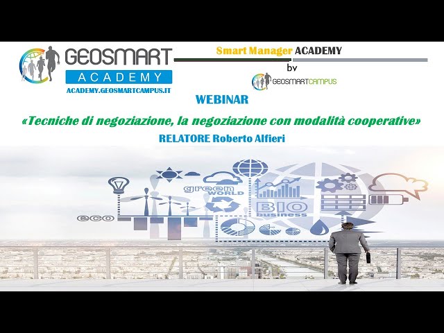 Webinar "Tecniche di negoziazione, la negoziazione con modalità cooperative" by Roberto Alfieri