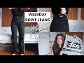 WEEKDAY ROWE JEANS!!! Unboxing & Review