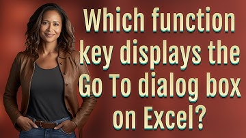 Which function key displays the Go To dialog box on Excel?