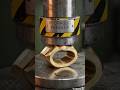 Brass luck nut crushes in Hydraulic press#shorts #trending #satisfying #asmr #ai #hydraulicpress #