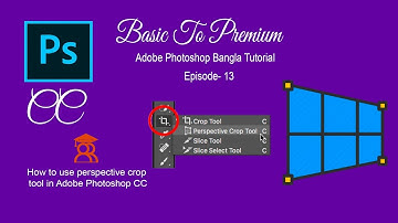 How to use perspective crop tool in Adobe Photoshop CC | Bangla Tutorial |