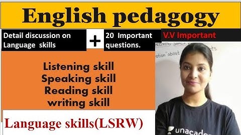 Language skills||(LSRW) English pedagogy|| CTET,HTET,UPTET,REET