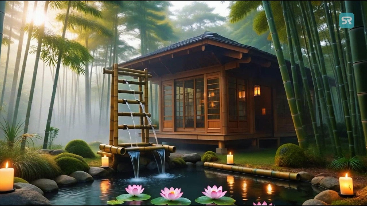 Bamboo Water Fountain & Relaxing Music  自然の音とともに音楽をリラックス バンブーウォーターファウンテン 【癒し音楽BGM】