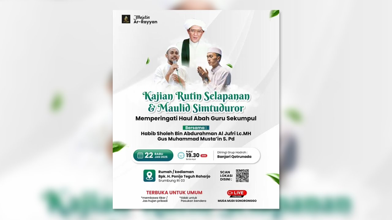 LIVE | Kajian Rutin Selapanan & Maulid Simtudduror | Memperingati Haul Abah Guru Sekumpul