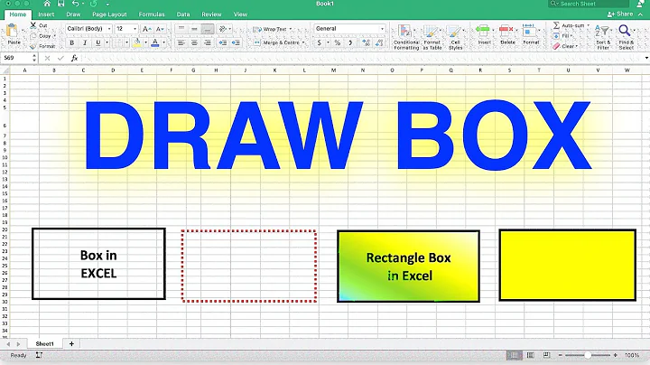 How to Draw Box in Excel