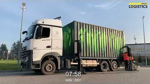 Container lifting jacks | Unloading from a truck | Timelapse | Logistics MOVEit.tech