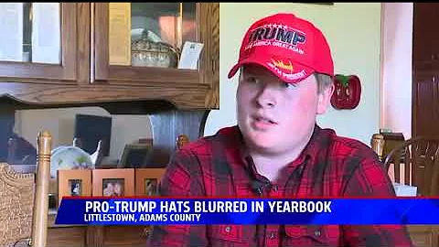 High school student had his Pro Trump hat blurred in yearbook
