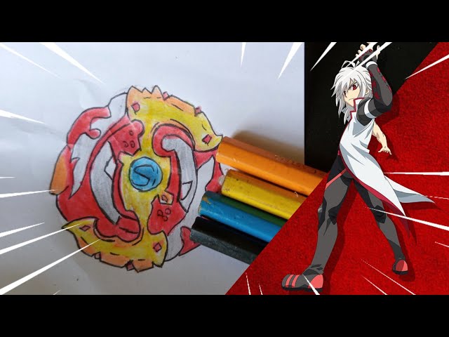 Como desenhar o beyblade do shu kurenai - Como desenhar