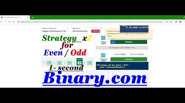 Strategy_xZ for Even / Odd 1_second Binary.com