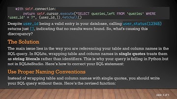 Why Does Your SQLite Query Return Nothing in Python?