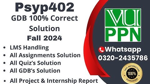 Psyp402 GDB 1 100% Correct Solution Fall 2024, Psyp402 GDB 1 Solution 2024 #psyp402 #psyp402gdb