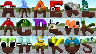 TURNING INTO CHOCOLATE ALL 3D ALPHABET LORE FAMILY In Garry's Mod