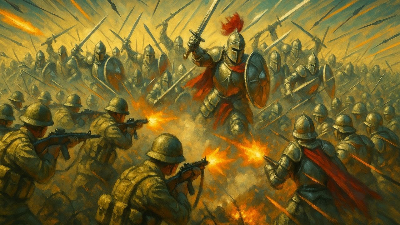 2500 Soldats Modernes vs 50 000 Chevaliers Lourdement Armés Massacre Médiéval Triomphe Tactique UEBS