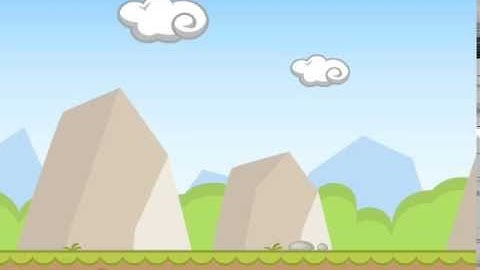 Side Scroller Game Background Rock and Forest