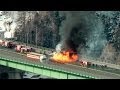 LKW Brand auf Europabrücke, A13 Brennerautobahn am 18.02.2012