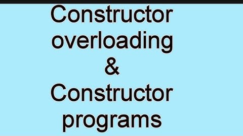 #ICSE X What is Constructor Overloading? #Overloading  #Programs #Examples #Explainationvideo