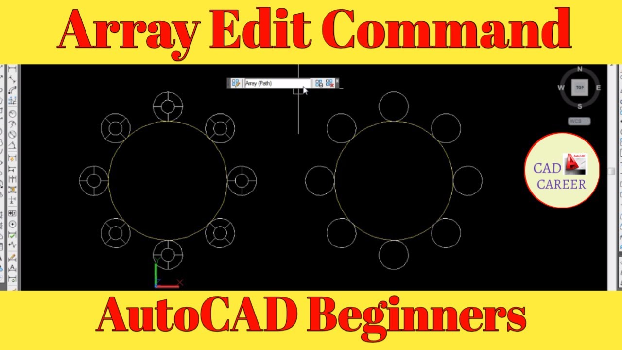 Array Edit Command In Autocad | Array Command In Autocad | Cad Career