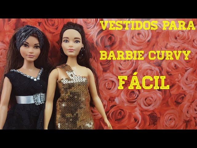 Vestido sirena para Barbie curvy  Molde vestido, Padrões de costura barbie,  Moldes para vestuário de bonecas