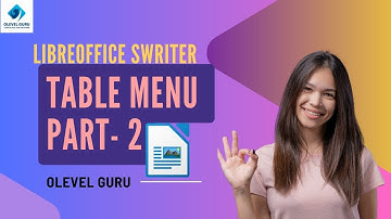 "LibreOffice Writer Table Menu Part-2 | Advanced Table Options Explained in Hindi"
