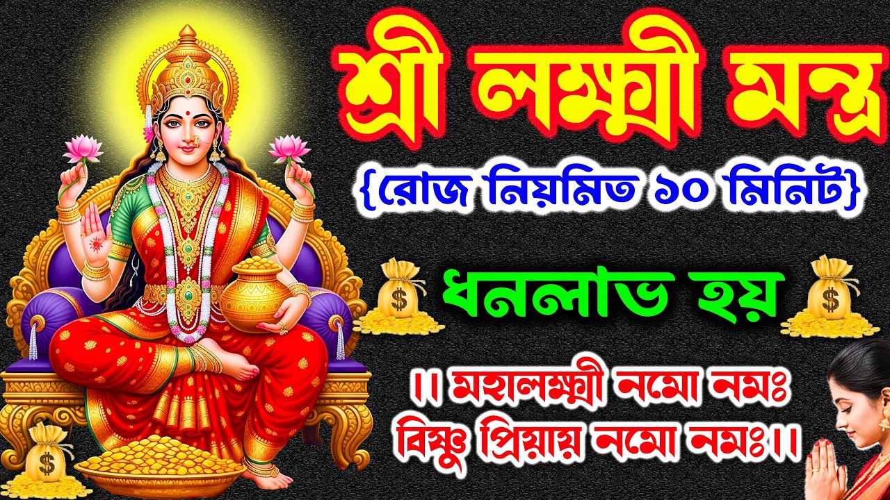 শুনুন Laxmi Mantra ১০ মিনিট 🪔 ধনলাভ ,ঋণমুক্তি💰,সৌভাগ্যও শান্তি লাভ হয় | লক্ষ্মী মন্ত্র || Goodnews