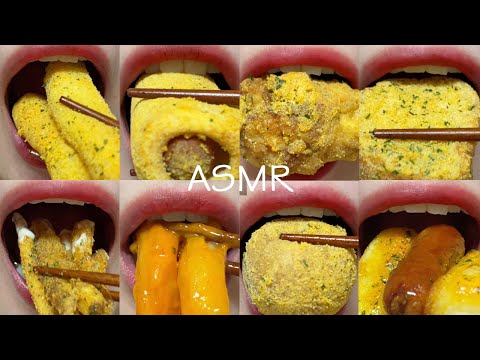 asmr KOREAN FRIED CHICKEN & CHEESE BALL FRENCH FRIES CORN DOG (BBURINGKLE) eating sounds