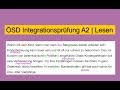 ÖSD A2 Integrationsprüfung Lesen | Examen ÖSD Lesen