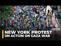 New York Protesters Urge UN Guterres Take Decisive Action Against Israeli Atrocities On Gaza New York Protesters Urge UN Guterres Take Decisive Action Against Israeli Atrocities On Gaza