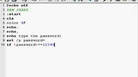 Password In Batch File.