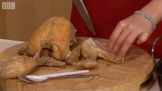 How to joint a cooked roast chicken - BBC GoodFood.com - BBC Food