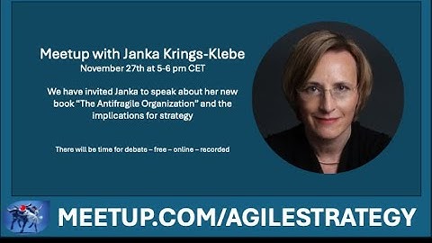 #ASMG Meetup with Janka Krings-Klebe on The Antifragile Organization