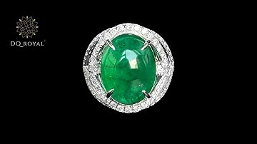 DQ ROYAL - NHẪN EMERALD THIÊN NHIÊN 8.89 CARAT.