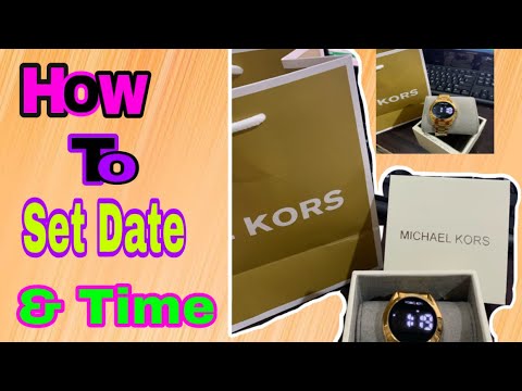 How to set year, date and time sa MK touch watch?