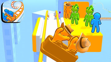 Runner Coaster ​- All Levels Gameplay Android,ios (Levels 123-124)