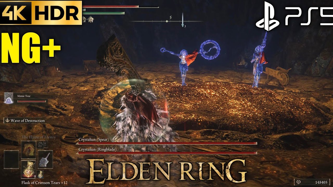 Crystalian Spear & Ringblade ELDEN RING Crystalian Spear & Crystalian