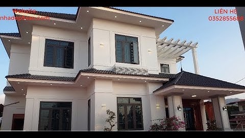 NHÀ ĐẸP mái nhật 2 tầng Kiến trúc 5 sao thiết kế tại Bắc Giang mẫu 743