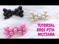 DIY TUTORIAL Cara Membuat Bros Dagu Pita dari Mutiara - Langsung Bisa