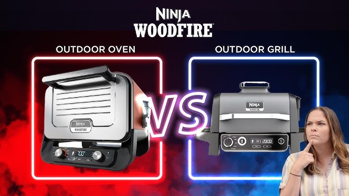 Ninja - Woodfire Pizza Oven, 8-in-1 Outdoor Oven, 5 Pizza Settings, 700°F,  Sm