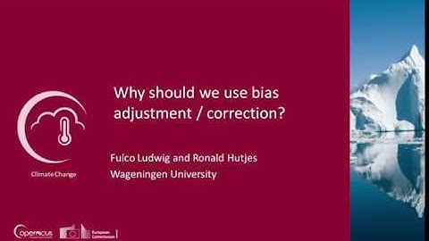 Why should we use bias correction and/or downscaling?