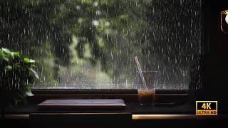 Heavy Rain on Bedroom Window | Black Screen | Relaxing Rain Sounds For Sleep, Study, Meditation