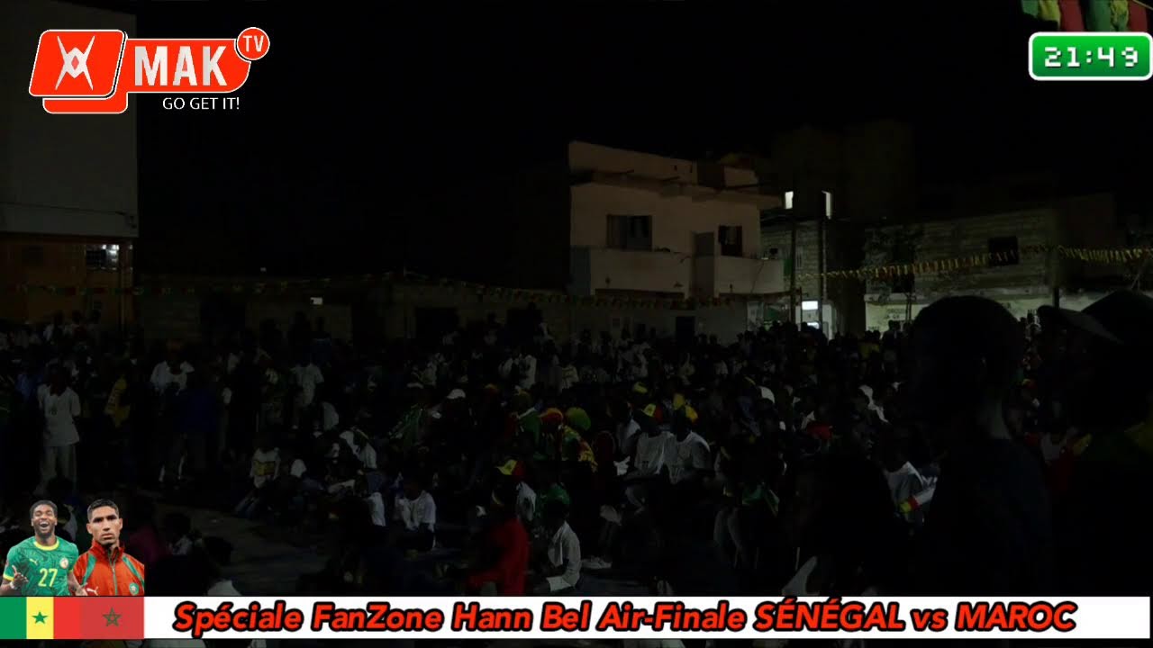 SÉNÉGAL vs MAROC- SPÉCIAL FANZONE HANN BEL AIR/ JEUX CONCOURS-QUIZ-PLATEAU TV