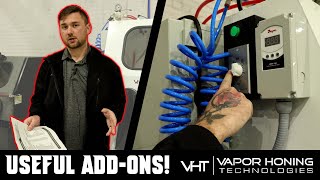 What are the Optional Add-ons for the Vapor Blasting Machines?