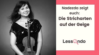 Die Verschiedenen Stricharten Auf Der Geige