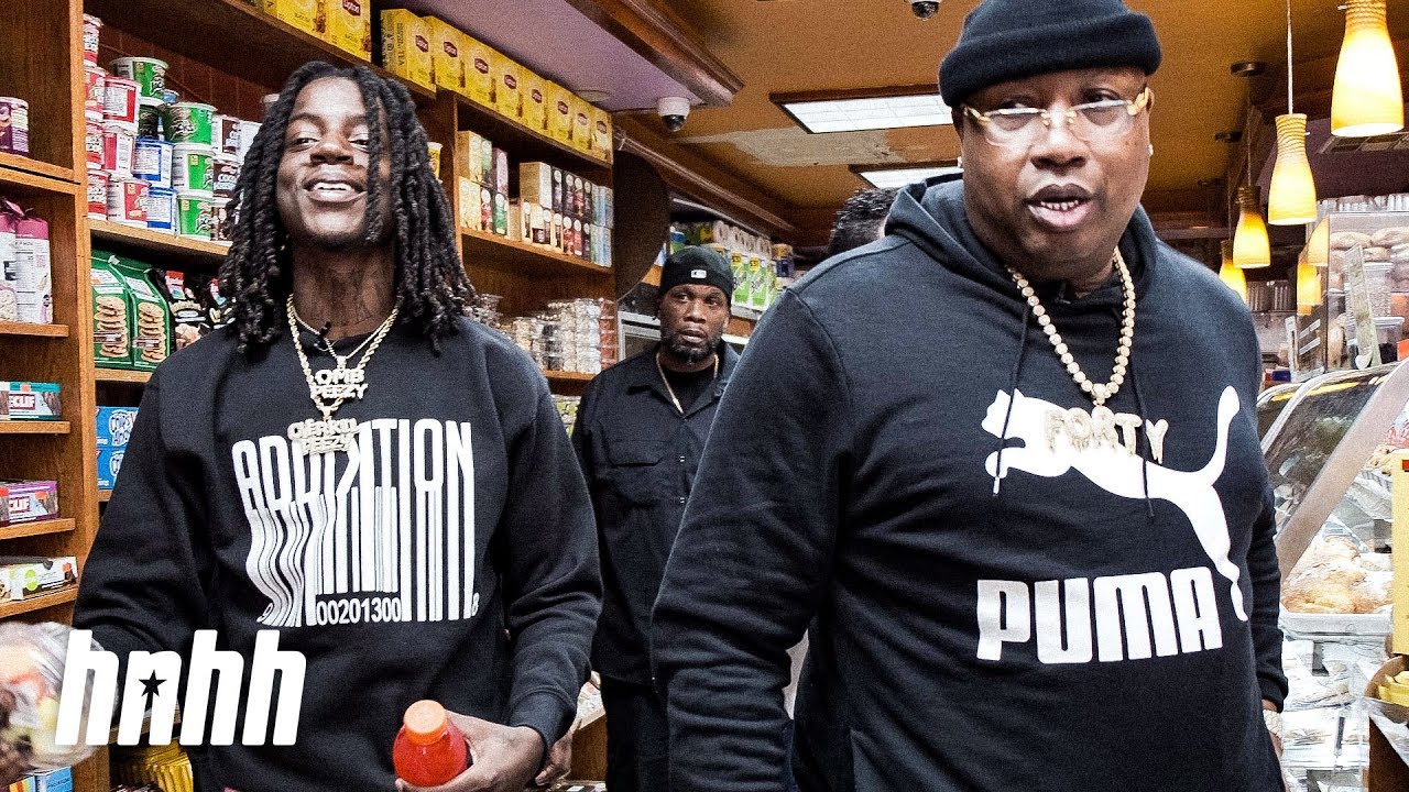 E-40 & OMB Peezy Have An Accidental Food Fight & Name Their Go-To Drunk Foods | HNHH's Snack Review urban outfitters