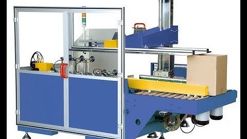Carton Erector CET-500 + Carton Sealer with Flap Folding