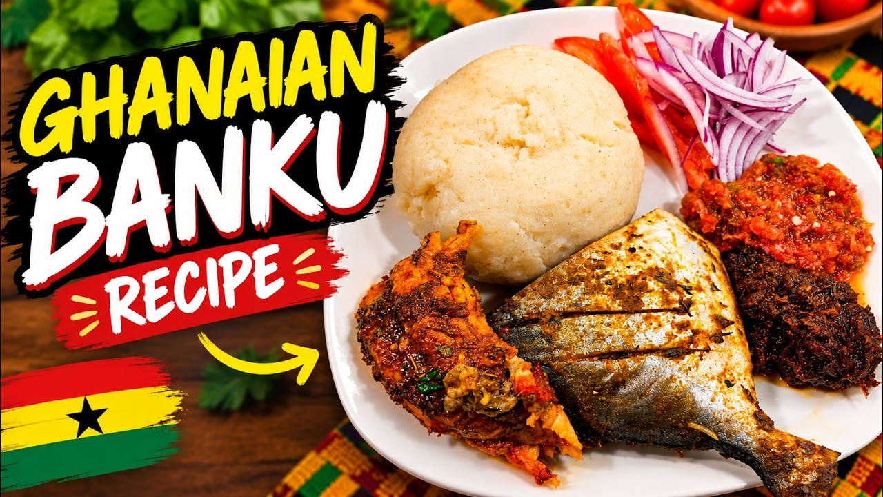 🇬🇭 AUTHENTIC GHANAIAN BANKU RECIPE | Soft, Smooth & Delicious!